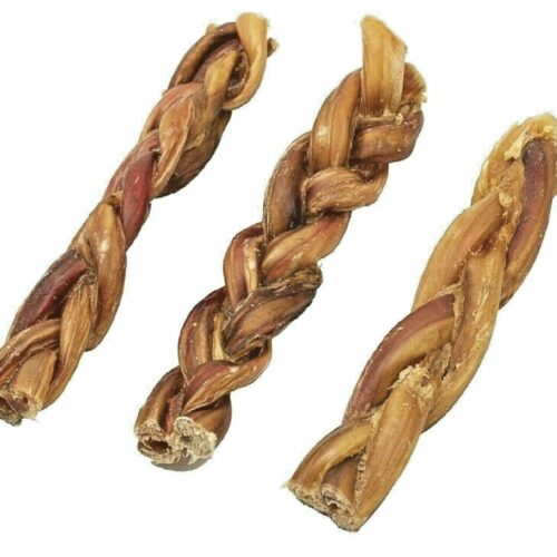Buffalo Braided Pizzle Natural Dog Treat