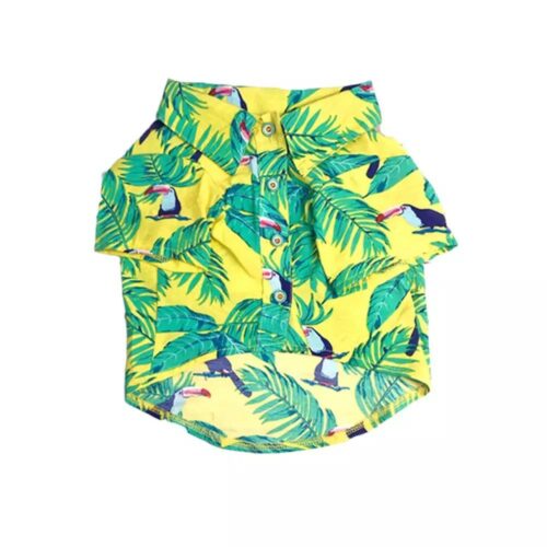 Hawaiian Dog Shirt Yellow