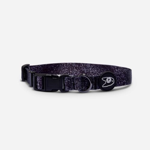 The Barkside Galaxy Black and White Dog Collar