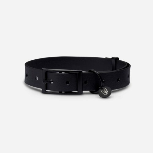 The Barkside Black BioThane Dog Collar