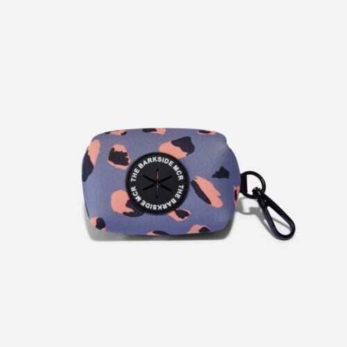 The Barkside Dusk Leopard Print dog poo bag holder