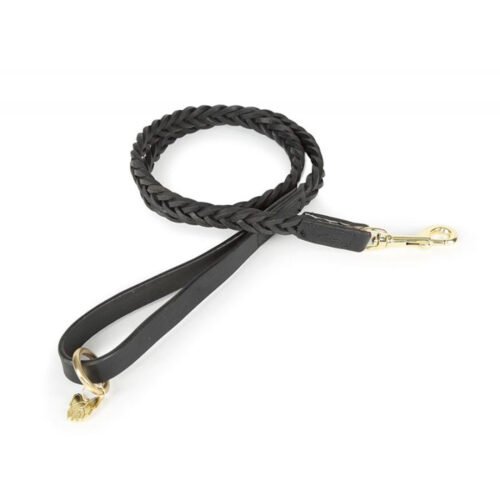 Digby and Fox Plaited Dog Lead Black