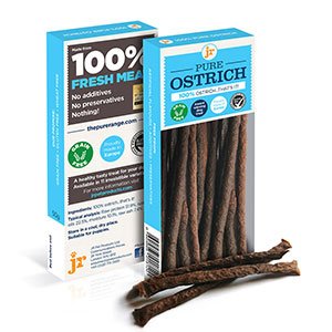JR pet product Pure ostrich sticks 50g Natural Dog Treats