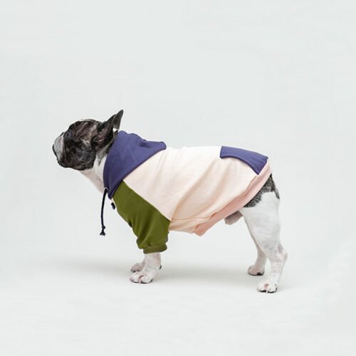 The Barkside Tri Colour Khaki Dog Hoodie