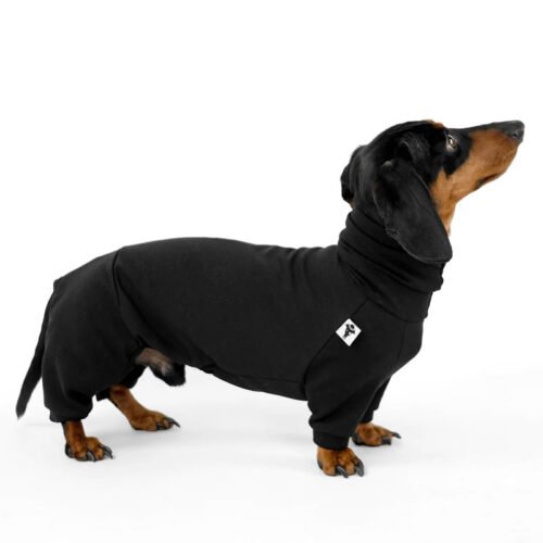 Black Dachshund Fleece Overall