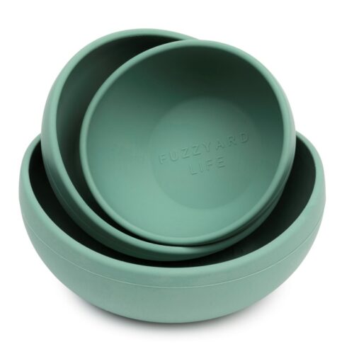 FuzzYard Life Silicone Dog Bowl - Myrtle Green