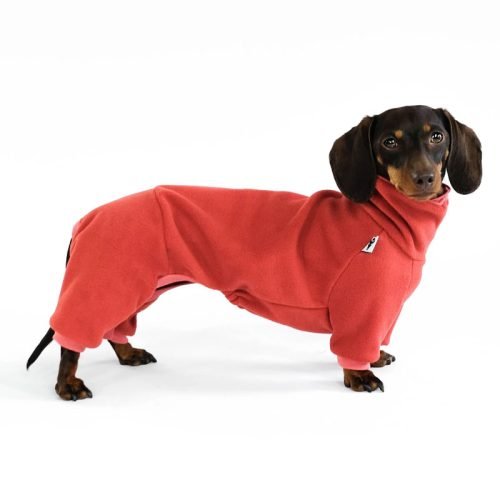 Terracotta Dachshund Fleece Overall