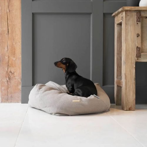 Snooze Pouff Dog Cushion Bed - Putty