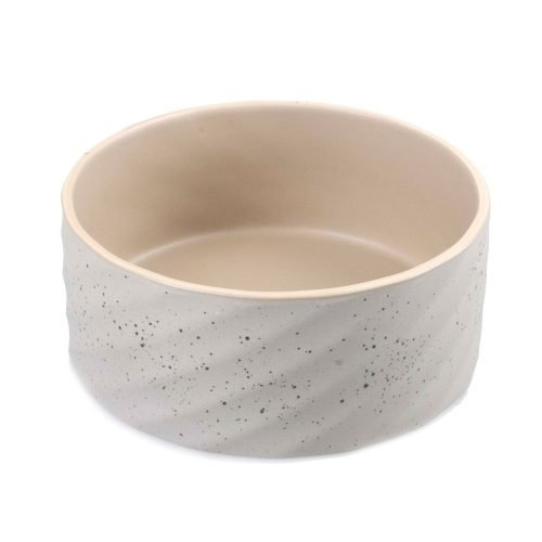 Wavy Dune Stone Dog Bowl